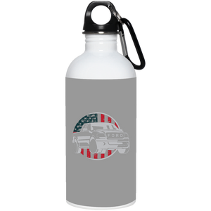 Circle USA Flag Stainless Steel Water Bottle