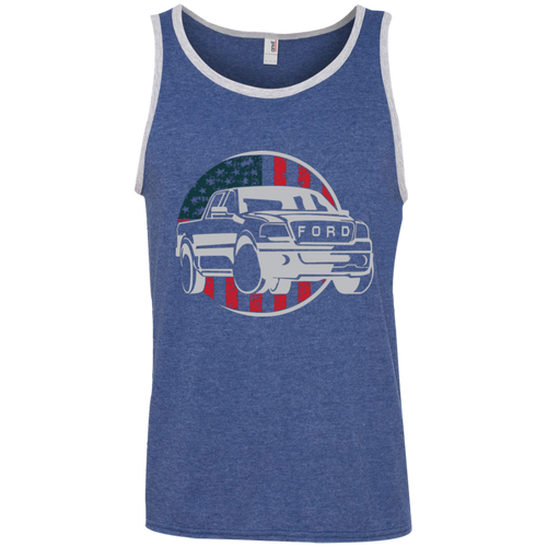 USA Circle Flag Ringspun Tank