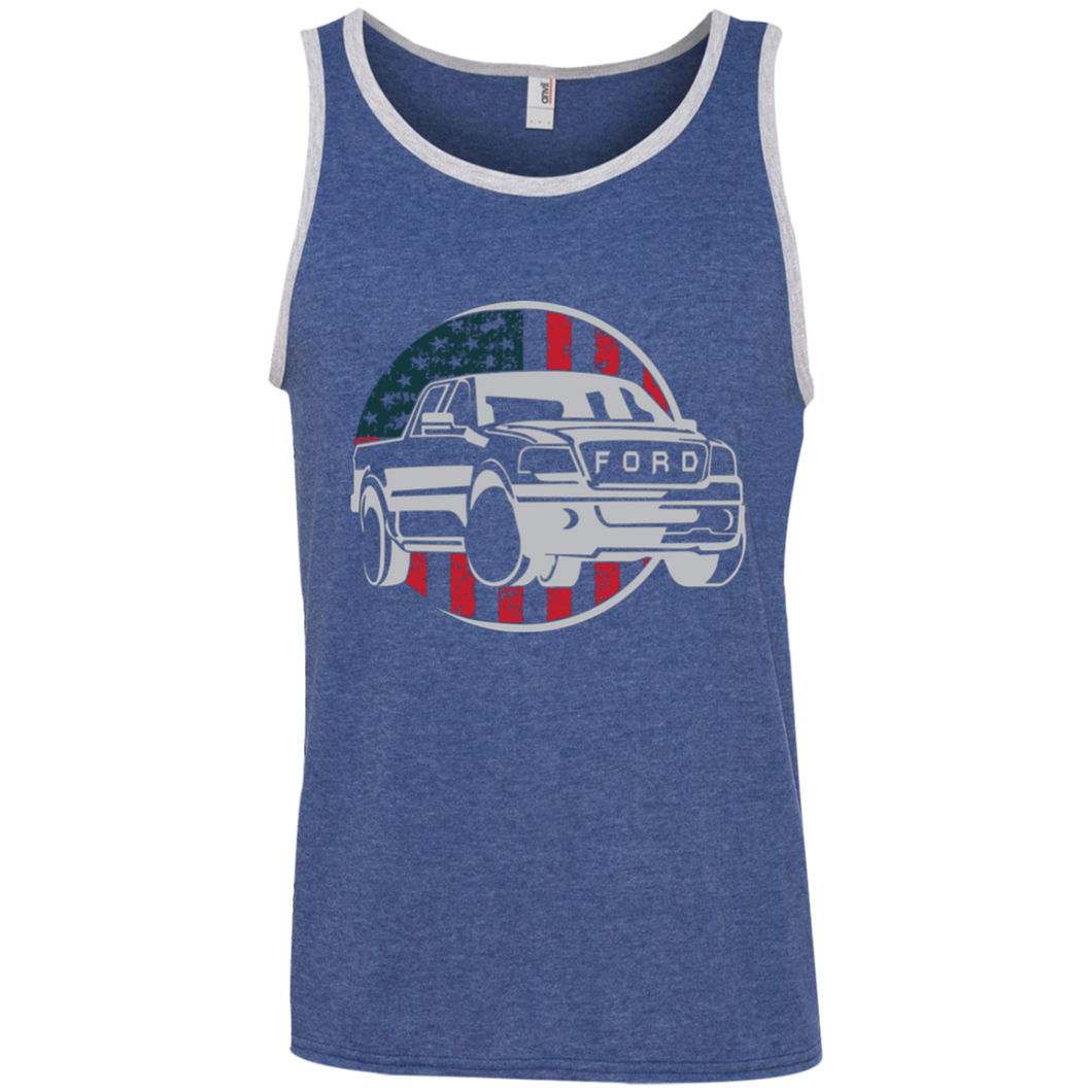 USA Circle Flag Ringspun Tank