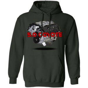 F150Militia 5.0 Motor Red Ltr Hoodie