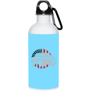 Circle USA Flag Stainless Steel Water Bottle