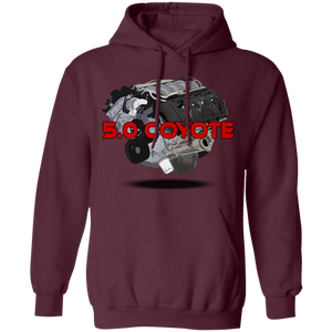 F150Militia 5.0 Motor Red Ltr Hoodie