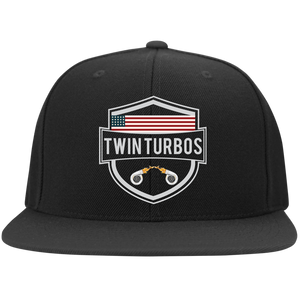 Twin Turbos USA Flat Bill Twill Flexfit Cap