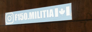 White F-150 Militia decal / sticker