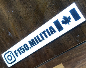 Black F150Militia decal / sticker