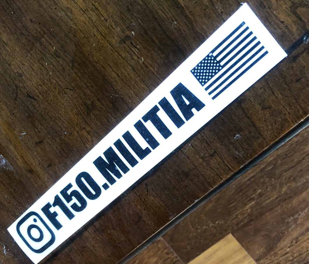 Black F150Militia decal / sticker