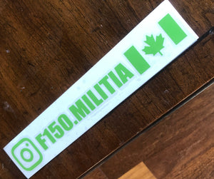 Neon Green F-150 Militia decal / sticker