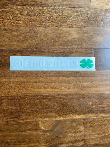 F150Militia Lucky Irish Decal / Sticker